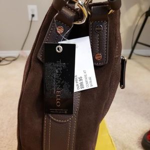 NWT Tignanello Brown Suede Bag